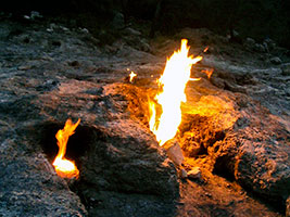 Çıralı - Chimaera - Yanartaş - Eternal Fire of Lycia - Flames coming from holes in the ground